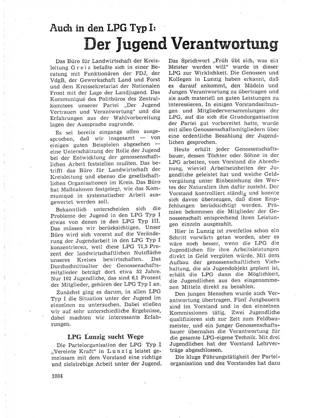 Neuer Weg (NW), Organ des Zentralkomitees (ZK) der SED (Sozialistische Einheitspartei Deutschlands) für Fragen des Parteilebens, 18. Jahrgang [Deutsche Demokratische Republik (DDR)] 1963, Seite 1084 (NW ZK SED DDR 1963, S. 1084)