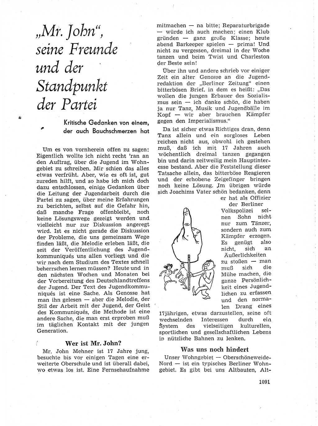 Neuer Weg (NW), Organ des Zentralkomitees (ZK) der SED (Sozialistische Einheitspartei Deutschlands) für Fragen des Parteilebens, 18. Jahrgang [Deutsche Demokratische Republik (DDR)] 1963, Seite 1091 (NW ZK SED DDR 1963, S. 1091)