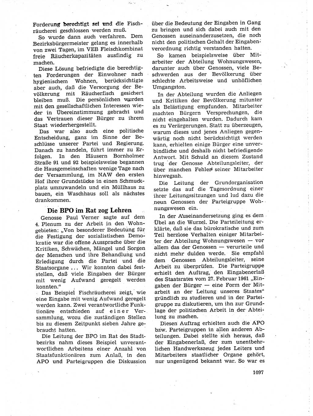 Neuer Weg (NW), Organ des Zentralkomitees (ZK) der SED (Sozialistische Einheitspartei Deutschlands) für Fragen des Parteilebens, 18. Jahrgang [Deutsche Demokratische Republik (DDR)] 1963, Seite 1097 (NW ZK SED DDR 1963, S. 1097)