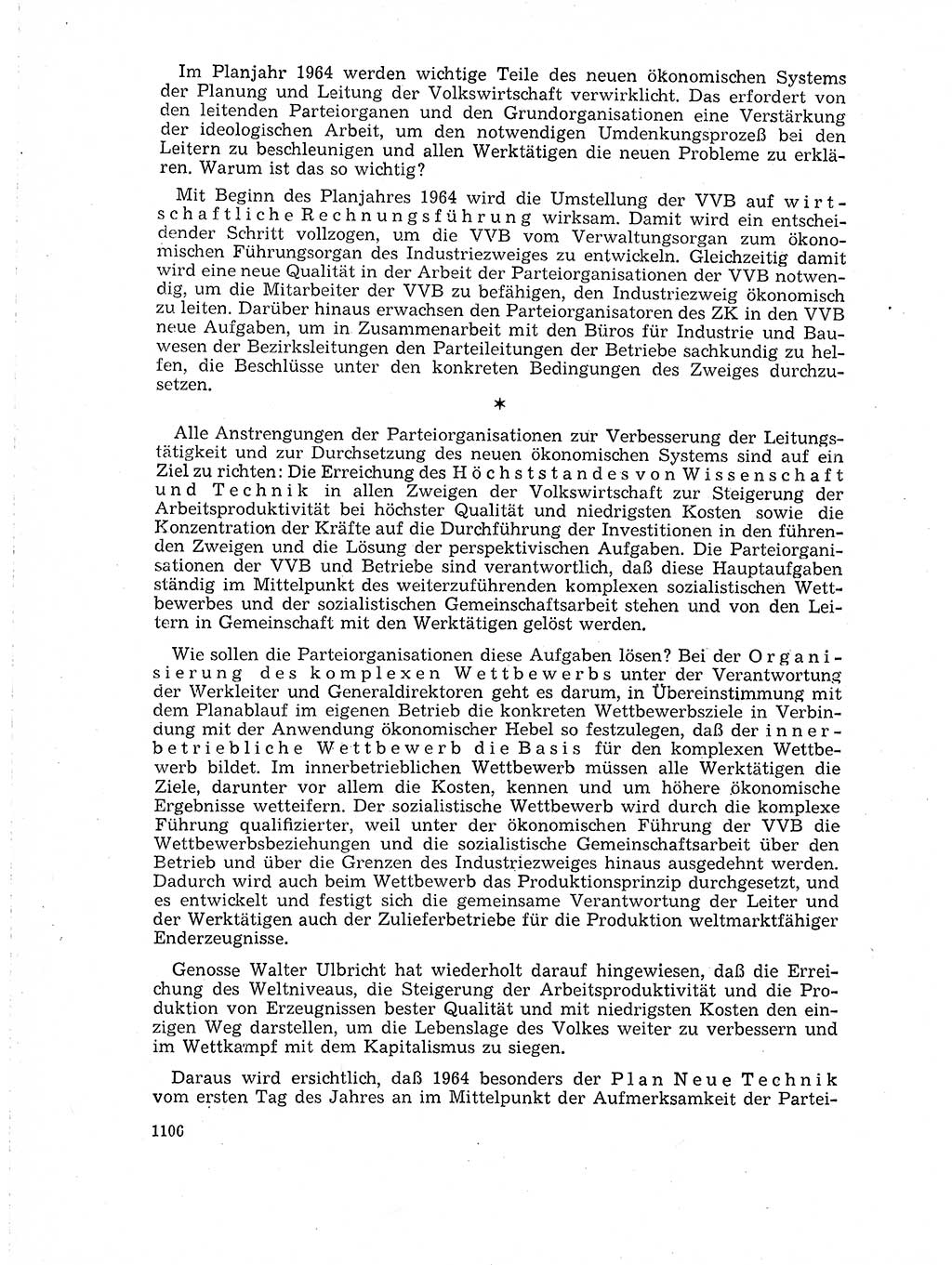 Neuer Weg (NW), Organ des Zentralkomitees (ZK) der SED (Sozialistische Einheitspartei Deutschlands) für Fragen des Parteilebens, 18. Jahrgang [Deutsche Demokratische Republik (DDR)] 1963, Seite 1106 (NW ZK SED DDR 1963, S. 1106)