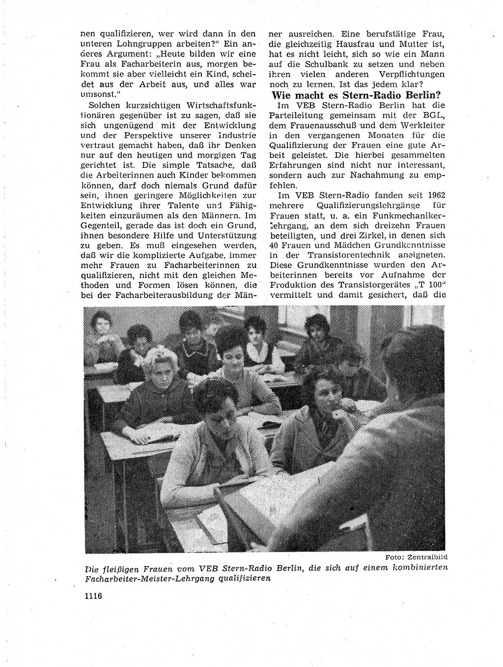 Neuer Weg (NW), Organ des Zentralkomitees (ZK) der SED (Sozialistische Einheitspartei Deutschlands) für Fragen des Parteilebens, 18. Jahrgang [Deutsche Demokratische Republik (DDR)] 1963, Seite 1116 (NW ZK SED DDR 1963, S. 1116)