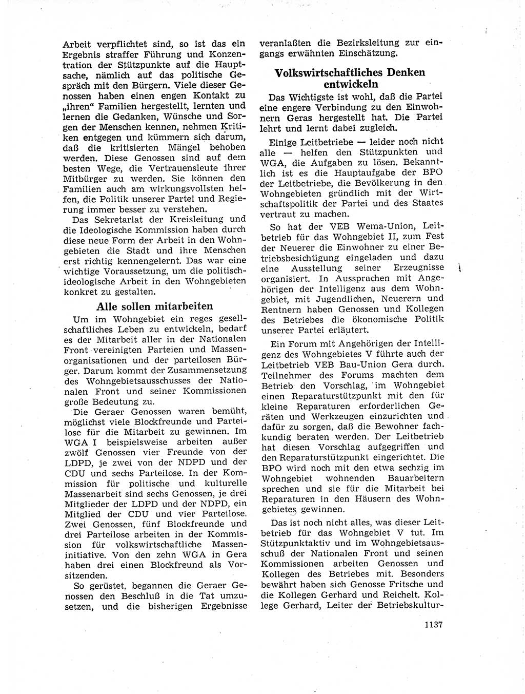 Neuer Weg (NW), Organ des Zentralkomitees (ZK) der SED (Sozialistische Einheitspartei Deutschlands) für Fragen des Parteilebens, 18. Jahrgang [Deutsche Demokratische Republik (DDR)] 1963, Seite 1137 (NW ZK SED DDR 1963, S. 1137)