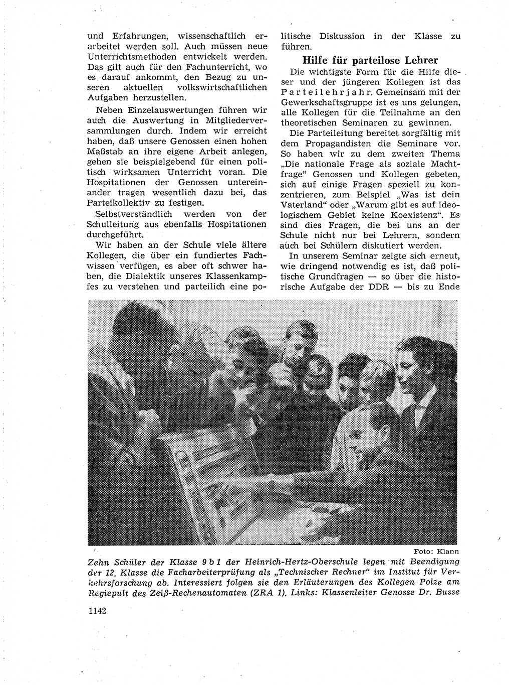 Neuer Weg (NW), Organ des Zentralkomitees (ZK) der SED (Sozialistische Einheitspartei Deutschlands) für Fragen des Parteilebens, 18. Jahrgang [Deutsche Demokratische Republik (DDR)] 1963, Seite 1142 (NW ZK SED DDR 1963, S. 1142)