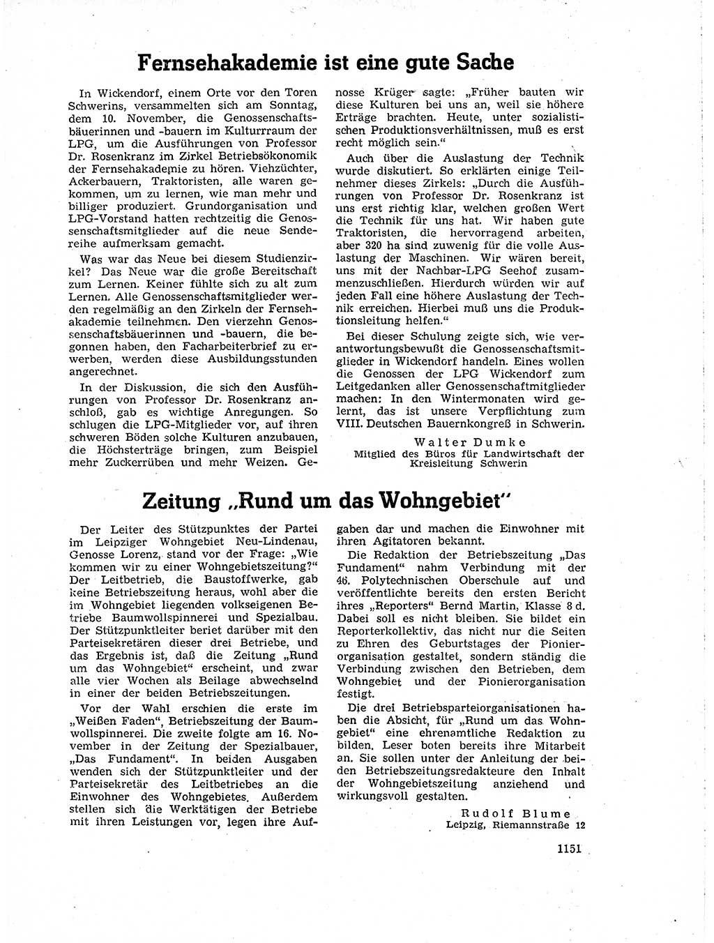 Neuer Weg (NW), Organ des Zentralkomitees (ZK) der SED (Sozialistische Einheitspartei Deutschlands) für Fragen des Parteilebens, 18. Jahrgang [Deutsche Demokratische Republik (DDR)] 1963, Seite 1151 (NW ZK SED DDR 1963, S. 1151)