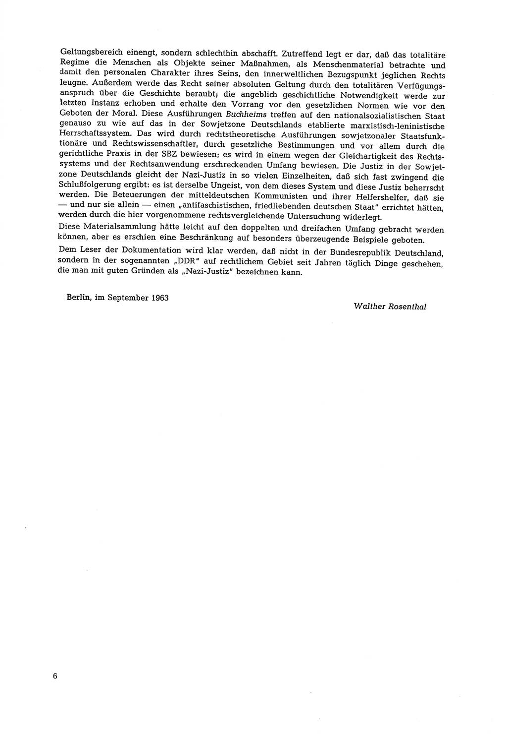 Partei-Justiz, Dokumentation über den nationalsozialistischen und kommunistischen Rechtsmißbrauch in Deutschland 1933-1963, Seite 6 (Part.-Just. Dtl. natsoz. komm. 1933-1963, S. 6)