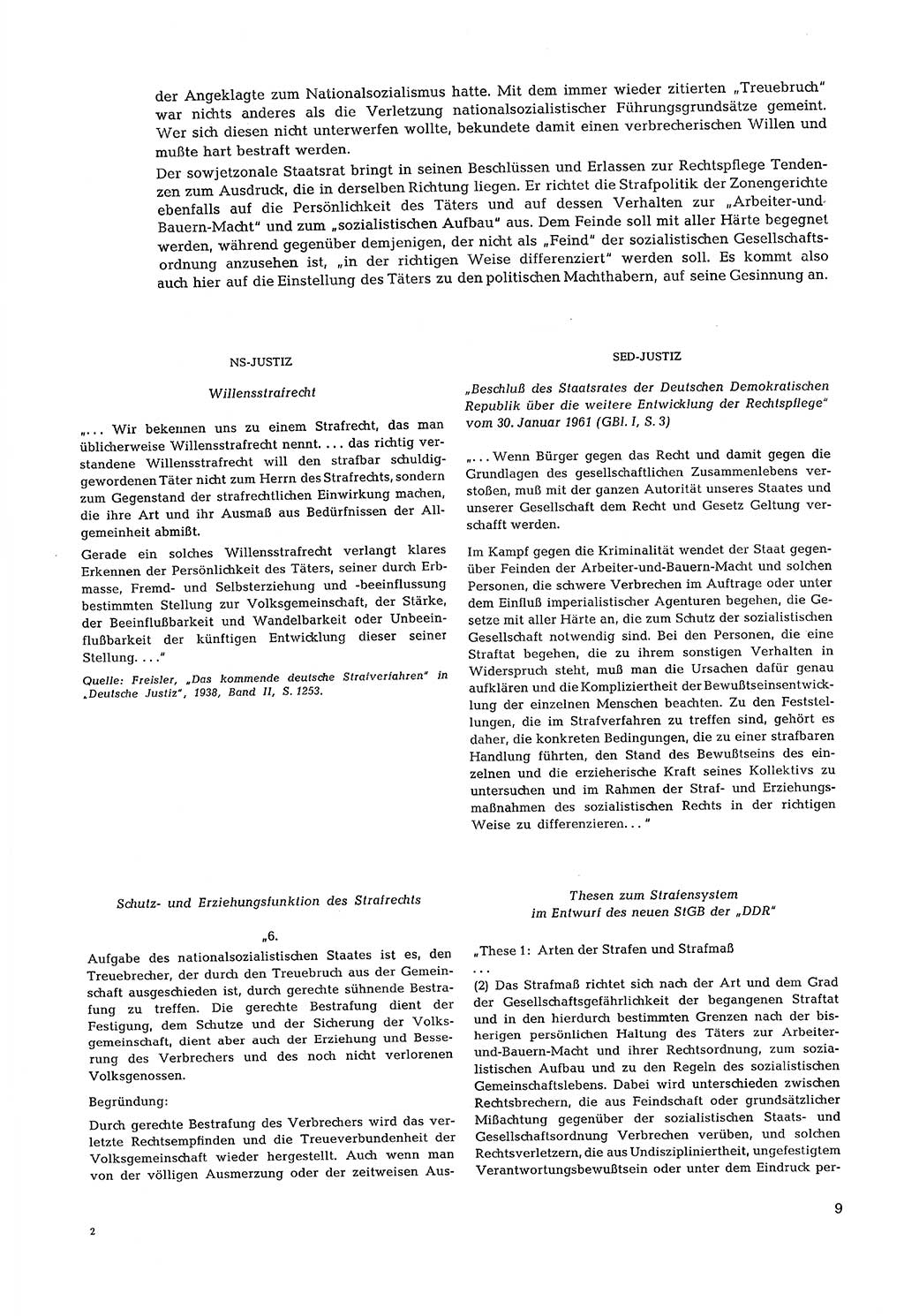 Partei-Justiz, Dokumentation über den nationalsozialistischen und kommunistischen Rechtsmißbrauch in Deutschland 1933-1963, Seite 9 (Part.-Just. Dtl. natsoz. komm. 1933-1963, S. 9)