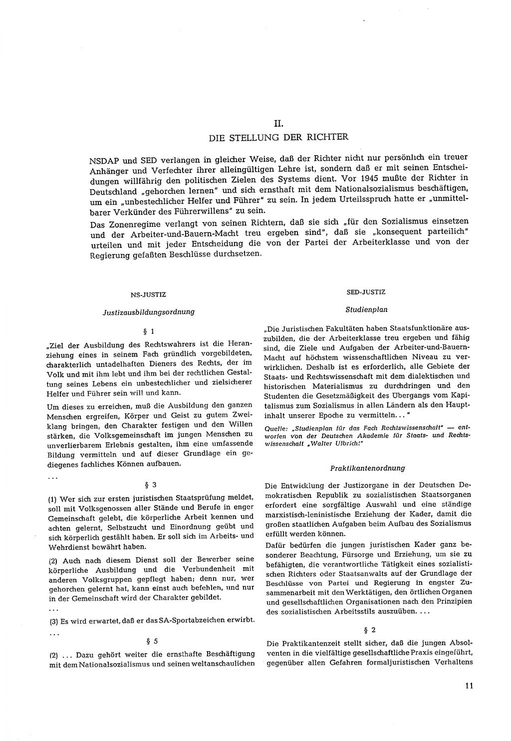 Partei-Justiz, Dokumentation über den nationalsozialistischen und kommunistischen Rechtsmißbrauch in Deutschland 1933-1963, Seite 11 (Part.-Just. Dtl. natsoz. komm. 1933-1963, S. 11)