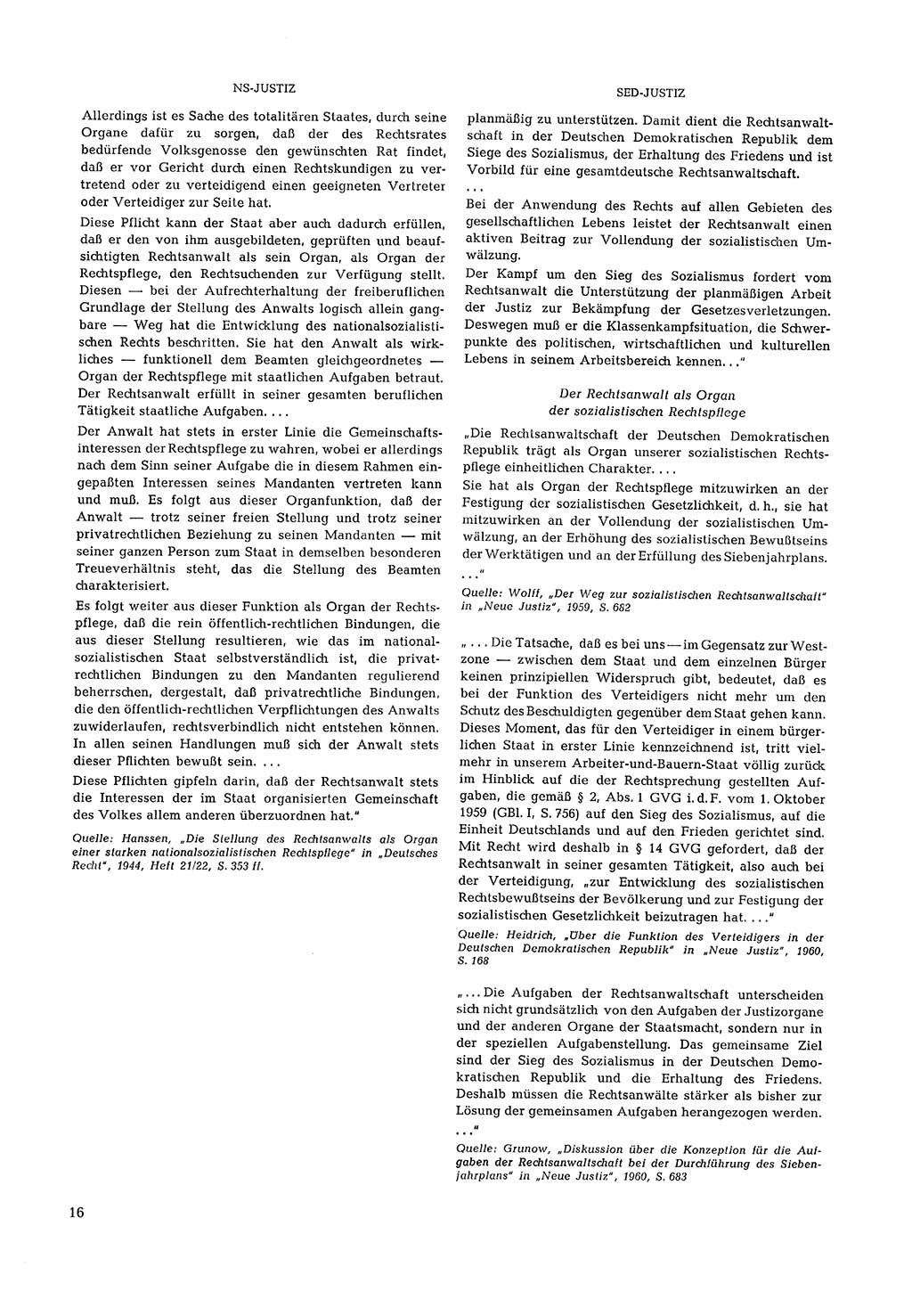 Partei-Justiz, Dokumentation über den nationalsozialistischen und kommunistischen Rechtsmißbrauch in Deutschland 1933-1963, Seite 16 (Part.-Just. Dtl. natsoz. komm. 1933-1963, S. 16)