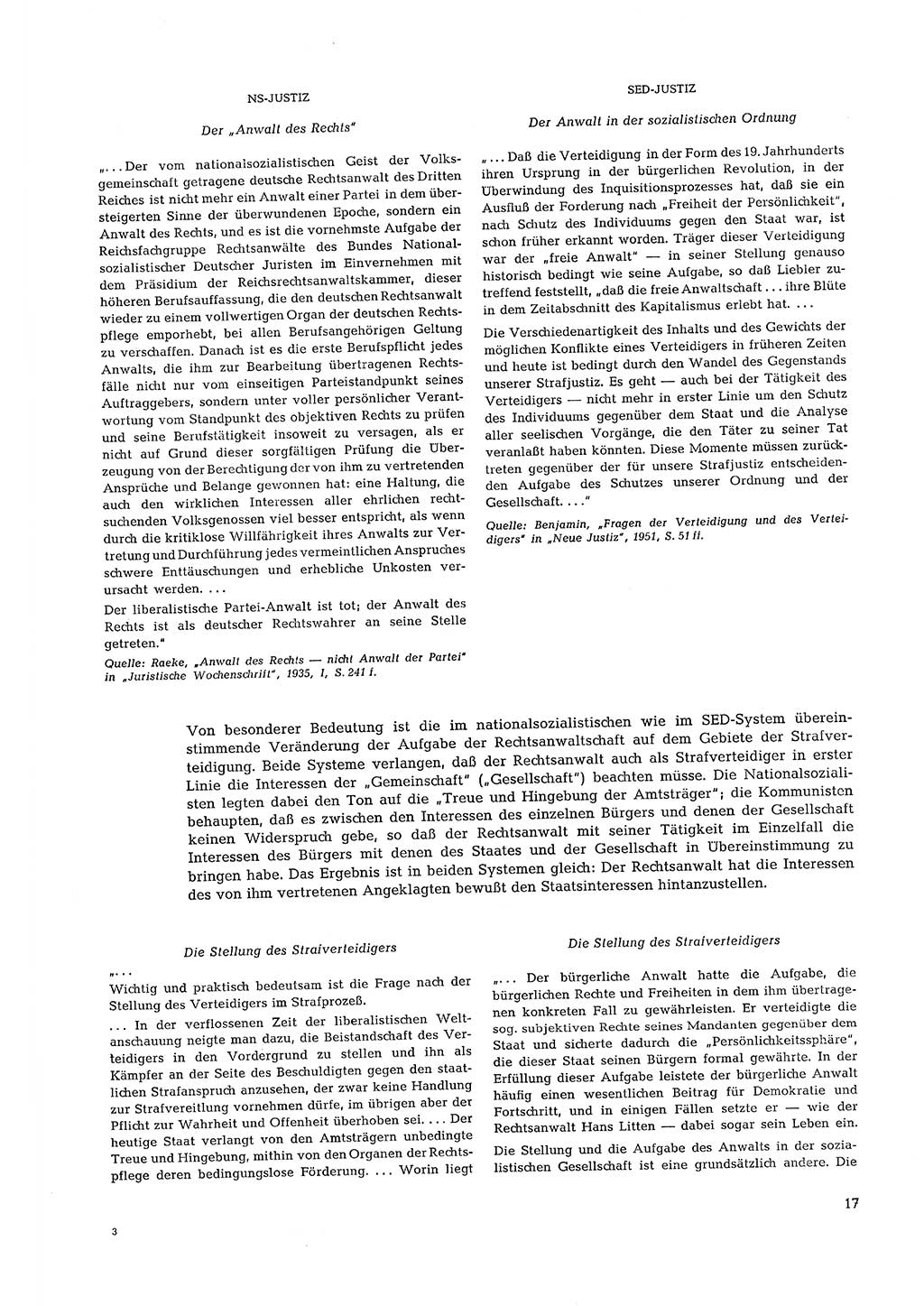 Partei-Justiz, Dokumentation über den nationalsozialistischen und kommunistischen Rechtsmißbrauch in Deutschland 1933-1963, Seite 17 (Part.-Just. Dtl. natsoz. komm. 1933-1963, S. 17)