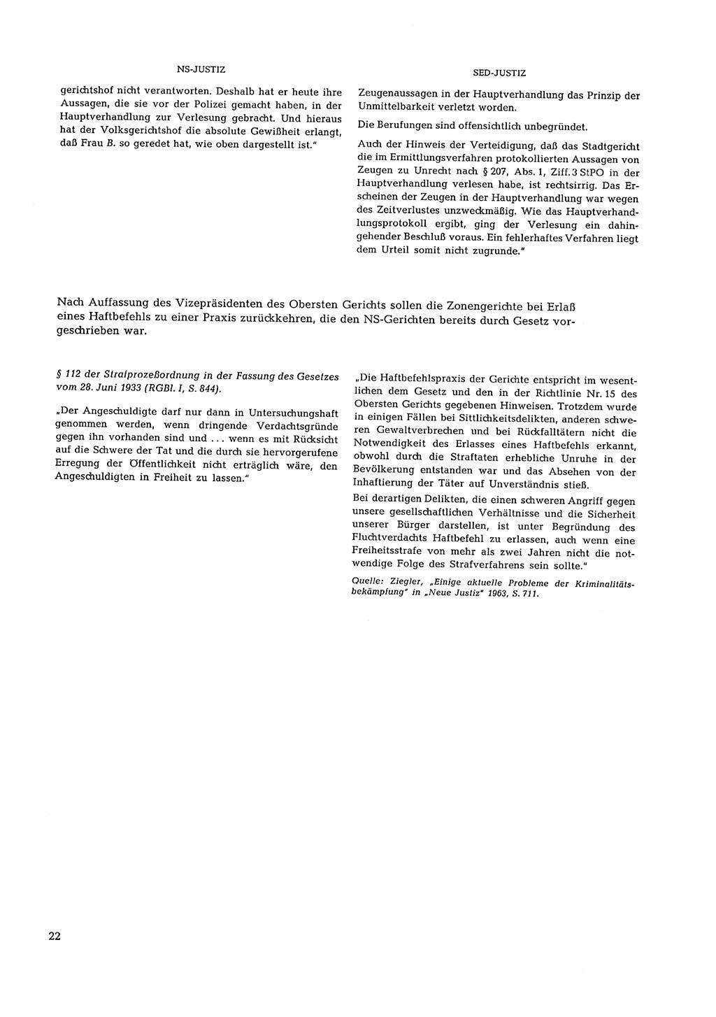 Partei-Justiz, Dokumentation über den nationalsozialistischen und kommunistischen Rechtsmißbrauch in Deutschland 1933-1963, Seite 22 (Part.-Just. Dtl. natsoz. komm. 1933-1963, S. 22)