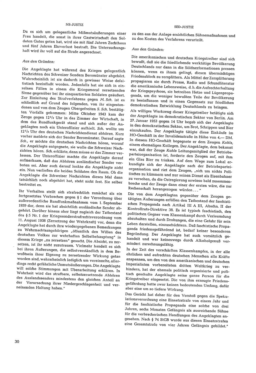 Partei-Justiz, Dokumentation über den nationalsozialistischen und kommunistischen Rechtsmißbrauch in Deutschland 1933-1963, Seite 30 (Part.-Just. Dtl. natsoz. komm. 1933-1963, S. 30)