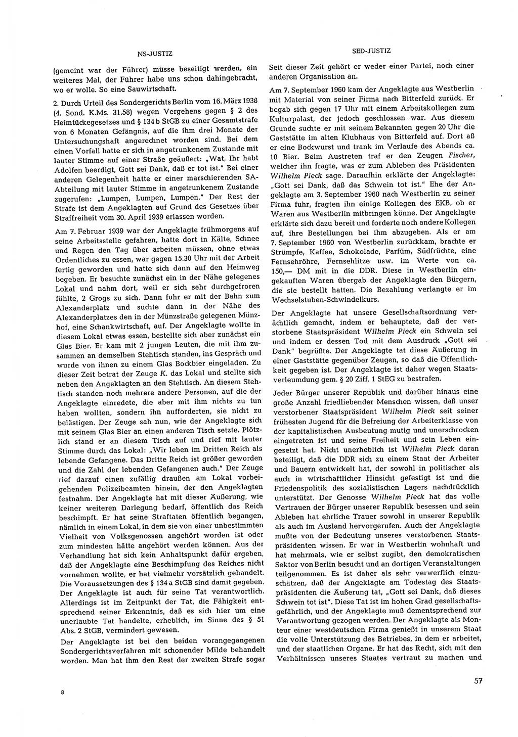 Partei-Justiz, Dokumentation über den nationalsozialistischen und kommunistischen Rechtsmißbrauch in Deutschland 1933-1963, Seite 57 (Part.-Just. Dtl. natsoz. komm. 1933-1963, S. 57)