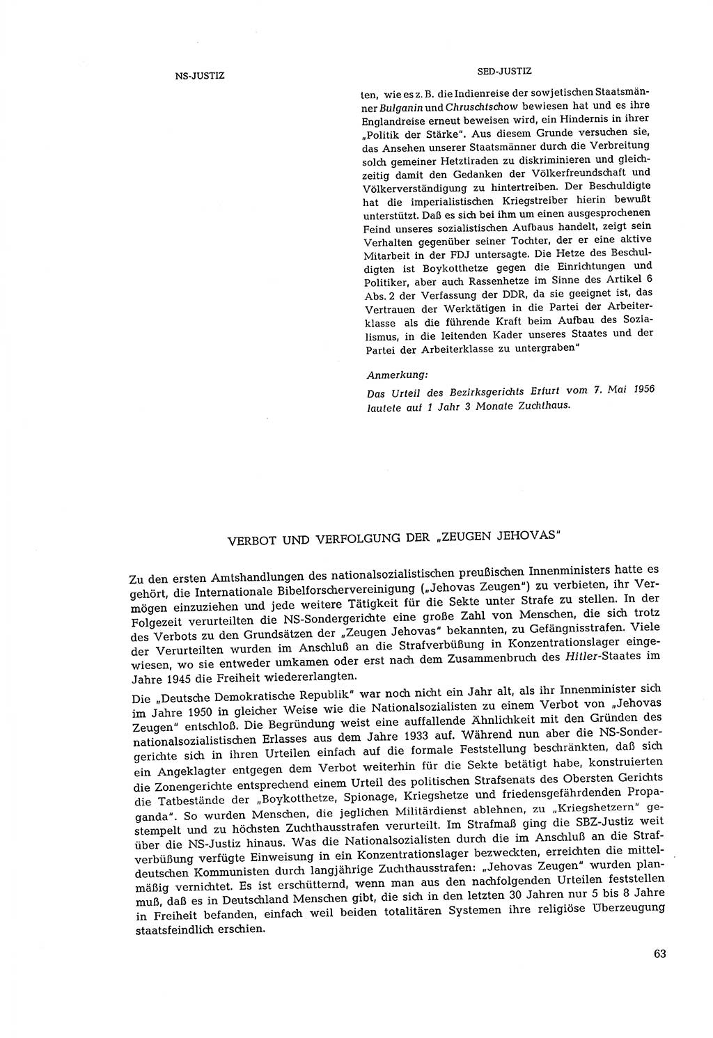 Partei-Justiz, Dokumentation über den nationalsozialistischen und kommunistischen Rechtsmißbrauch in Deutschland 1933-1963, Seite 63 (Part.-Just. Dtl. natsoz. komm. 1933-1963, S. 63)