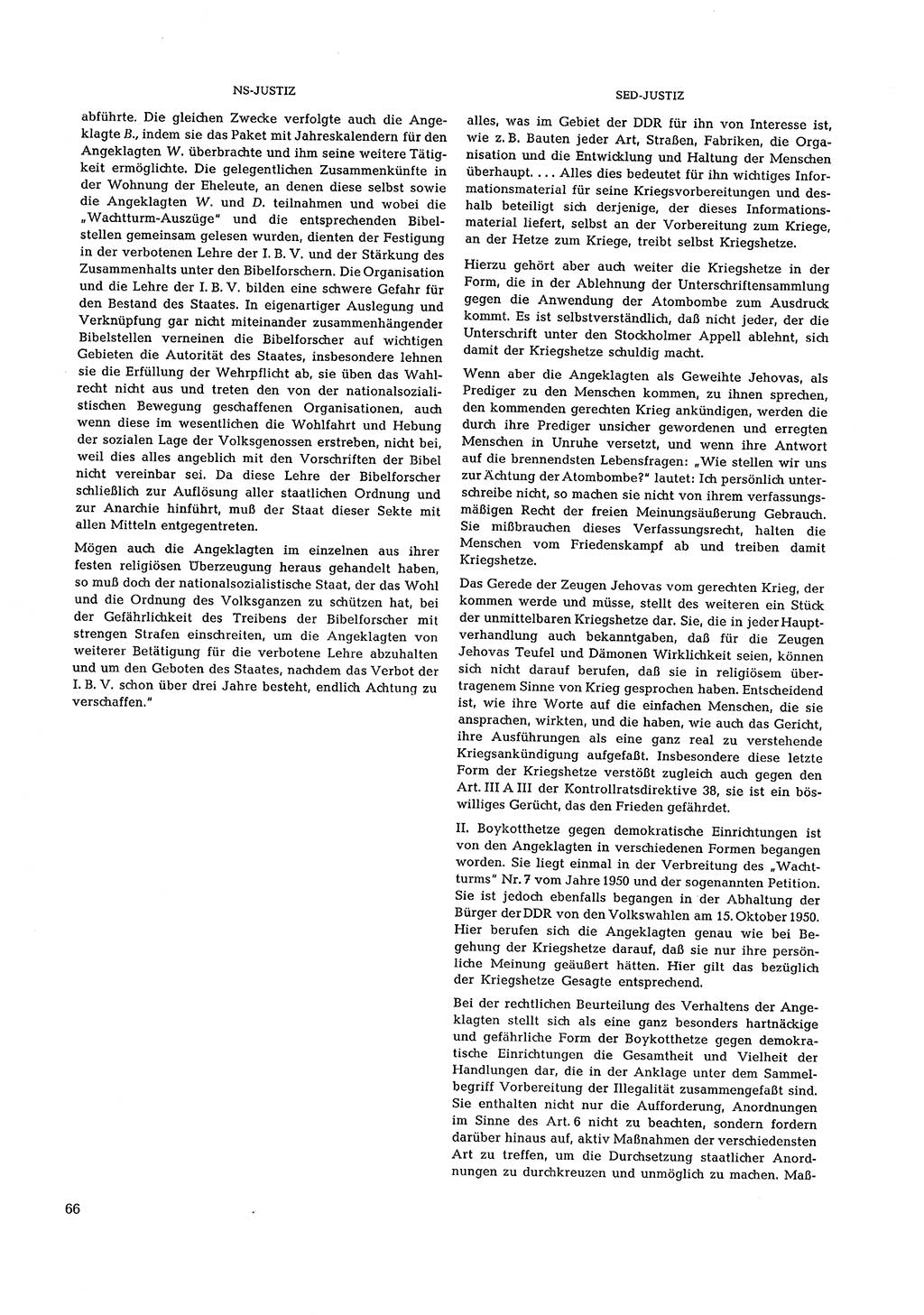 Partei-Justiz, Dokumentation über den nationalsozialistischen und kommunistischen Rechtsmißbrauch in Deutschland 1933-1963, Seite 66 (Part.-Just. Dtl. natsoz. komm. 1933-1963, S. 66)