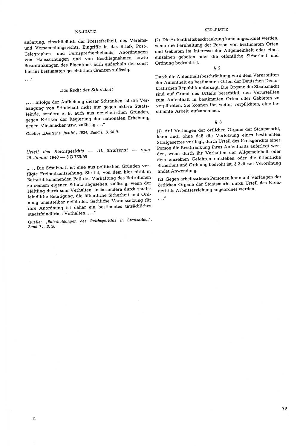 Partei-Justiz, Dokumentation über den nationalsozialistischen und kommunistischen Rechtsmißbrauch in Deutschland 1933-1963, Seite 77 (Part.-Just. Dtl. natsoz. komm. 1933-1963, S. 77)