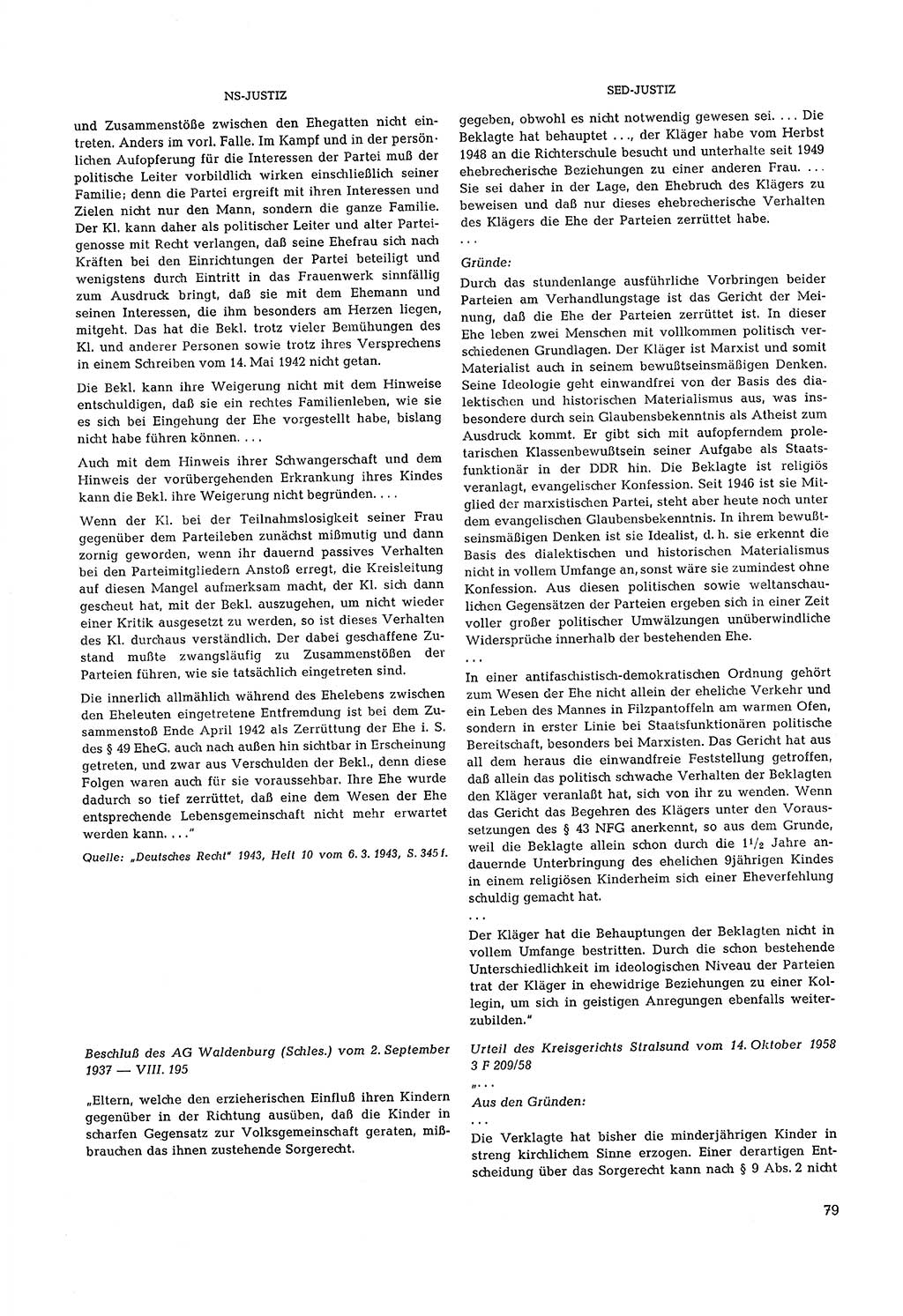 Partei-Justiz, Dokumentation über den nationalsozialistischen und kommunistischen Rechtsmißbrauch in Deutschland 1933-1963, Seite 79 (Part.-Just. Dtl. natsoz. komm. 1933-1963, S. 79)