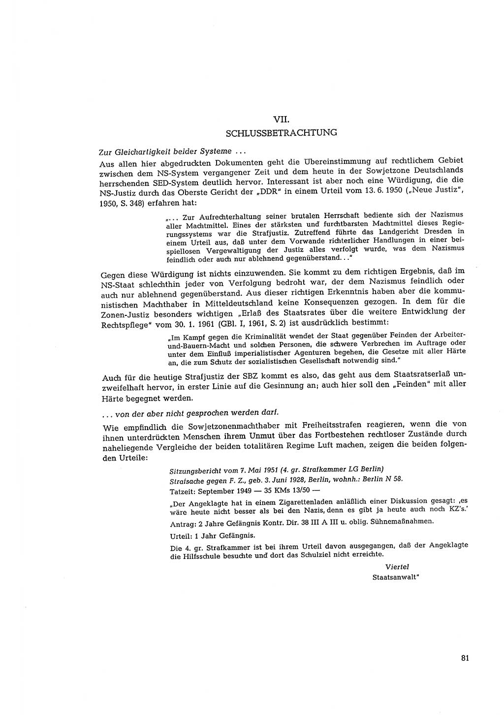 Partei-Justiz, Dokumentation über den nationalsozialistischen und kommunistischen Rechtsmißbrauch in Deutschland 1933-1963, Seite 81 (Part.-Just. Dtl. natsoz. komm. 1933-1963, S. 81)