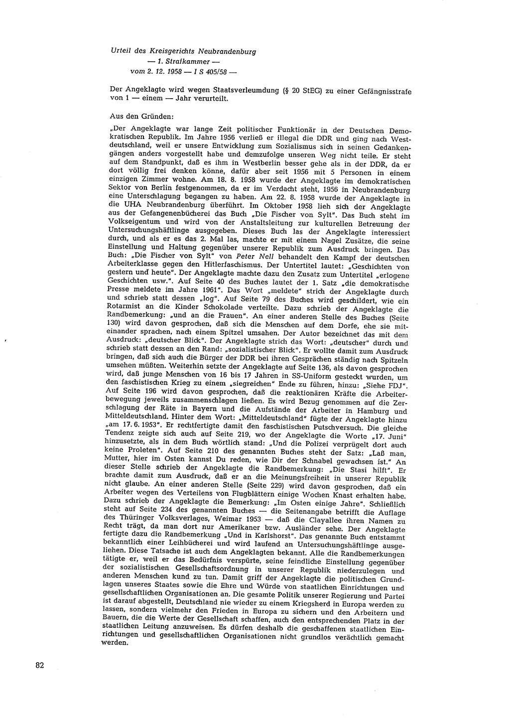 Partei-Justiz, Dokumentation über den nationalsozialistischen und kommunistischen Rechtsmißbrauch in Deutschland 1933-1963, Seite 82 (Part.-Just. Dtl. natsoz. komm. 1933-1963, S. 82)