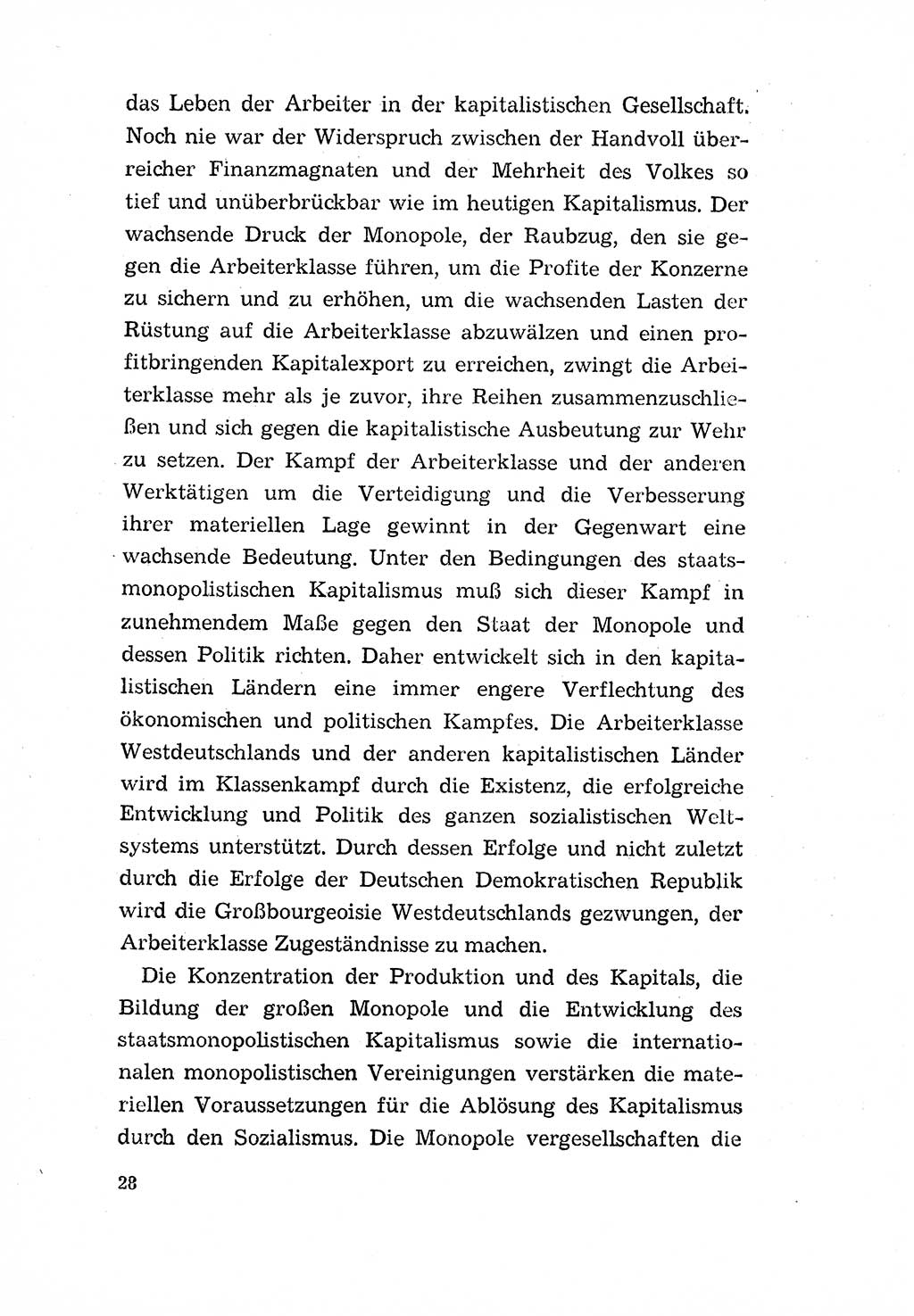 Programm der Sozialistischen Einheitspartei Deutschlands (SED) [Deutsche Demokratische Republik (DDR)] 1963, Seite 28 (Progr. SED DDR 1963, S. 28)