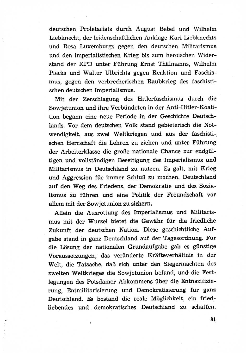 Programm der Sozialistischen Einheitspartei Deutschlands (SED) [Deutsche Demokratische Republik (DDR)] 1963, Seite 31 (Progr. SED DDR 1963, S. 31)