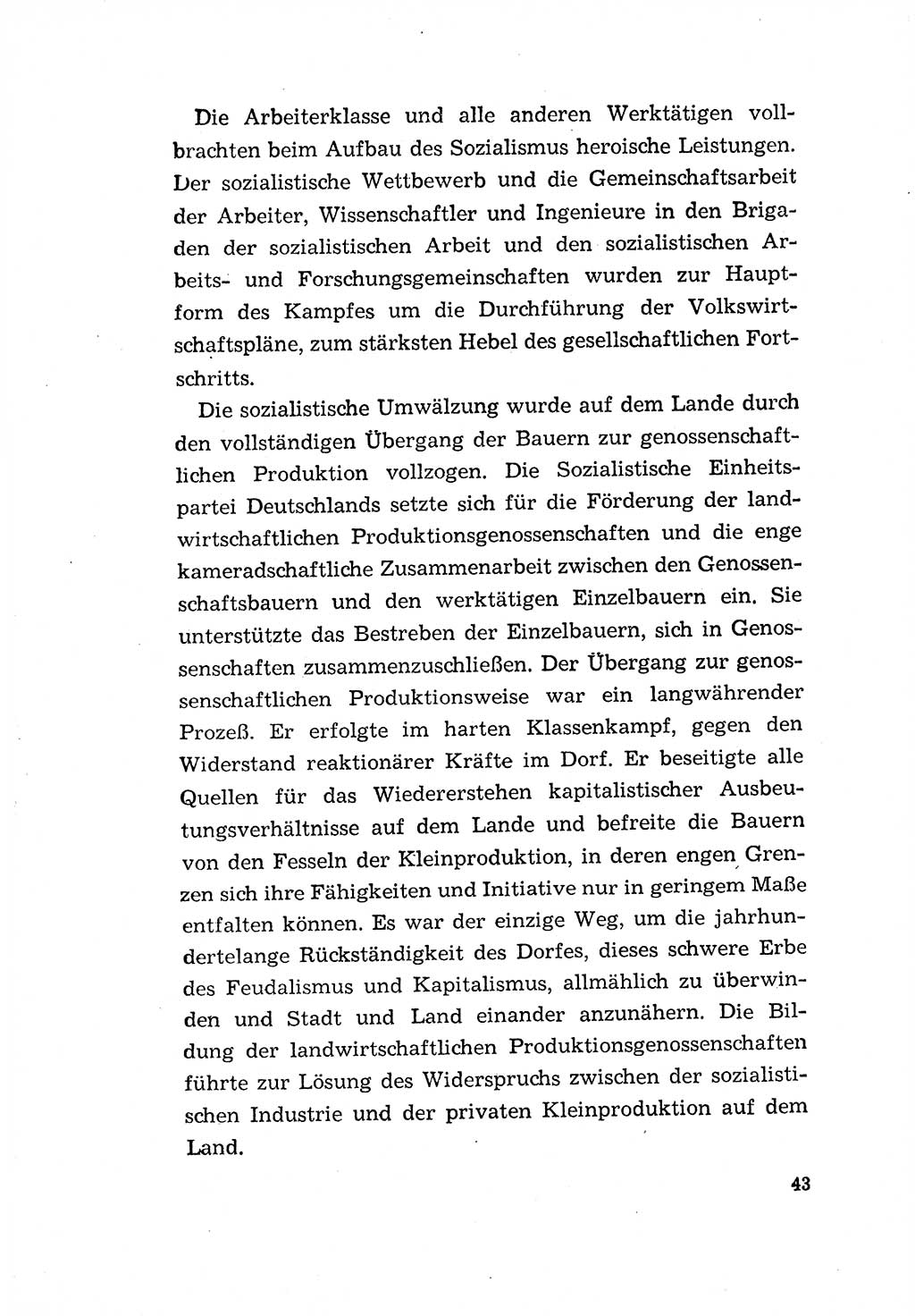 Programm der Sozialistischen Einheitspartei Deutschlands (SED) [Deutsche Demokratische Republik (DDR)] 1963, Seite 43 (Progr. SED DDR 1963, S. 43)