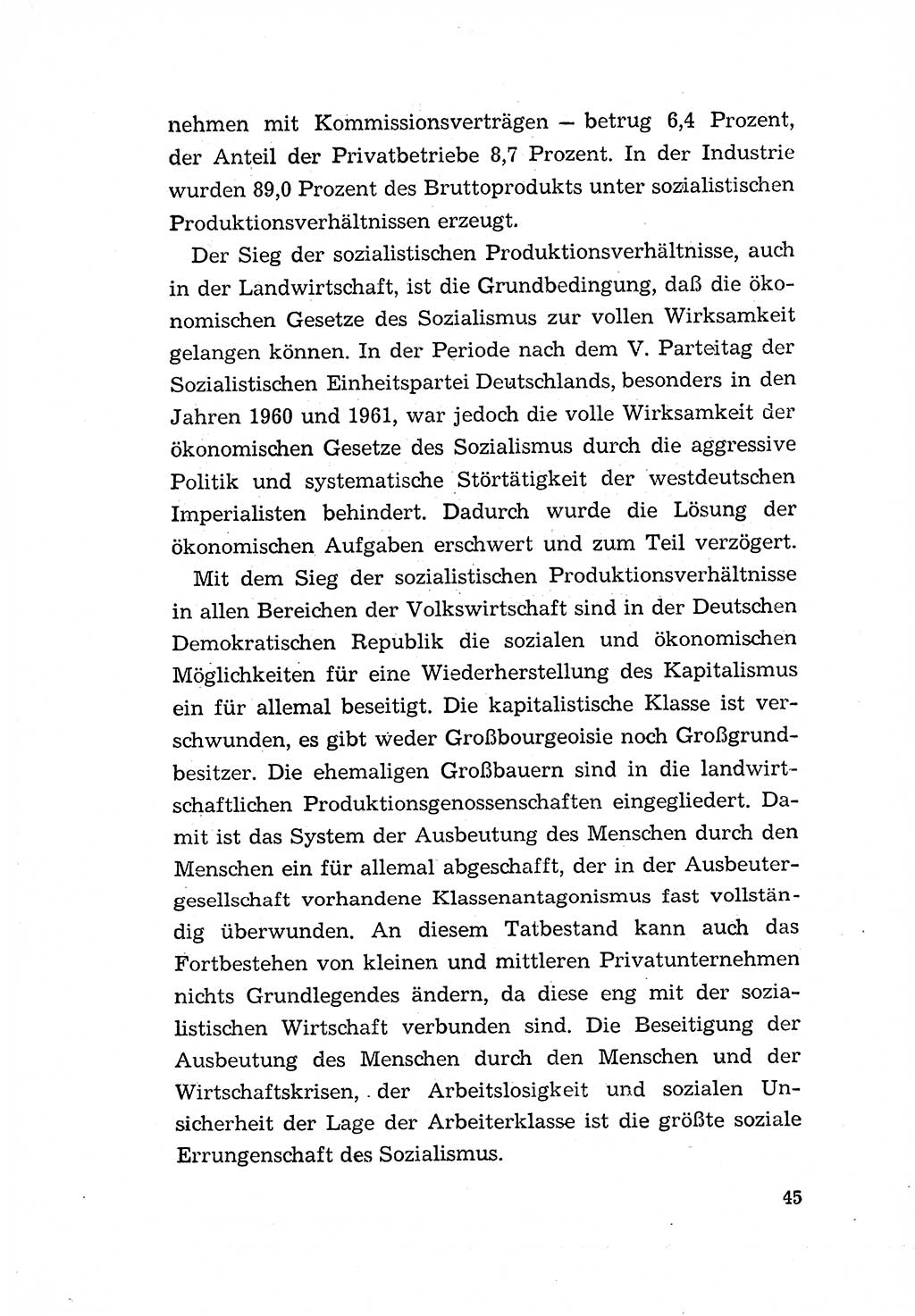 Programm der Sozialistischen Einheitspartei Deutschlands (SED) [Deutsche Demokratische Republik (DDR)] 1963, Seite 45 (Progr. SED DDR 1963, S. 45)