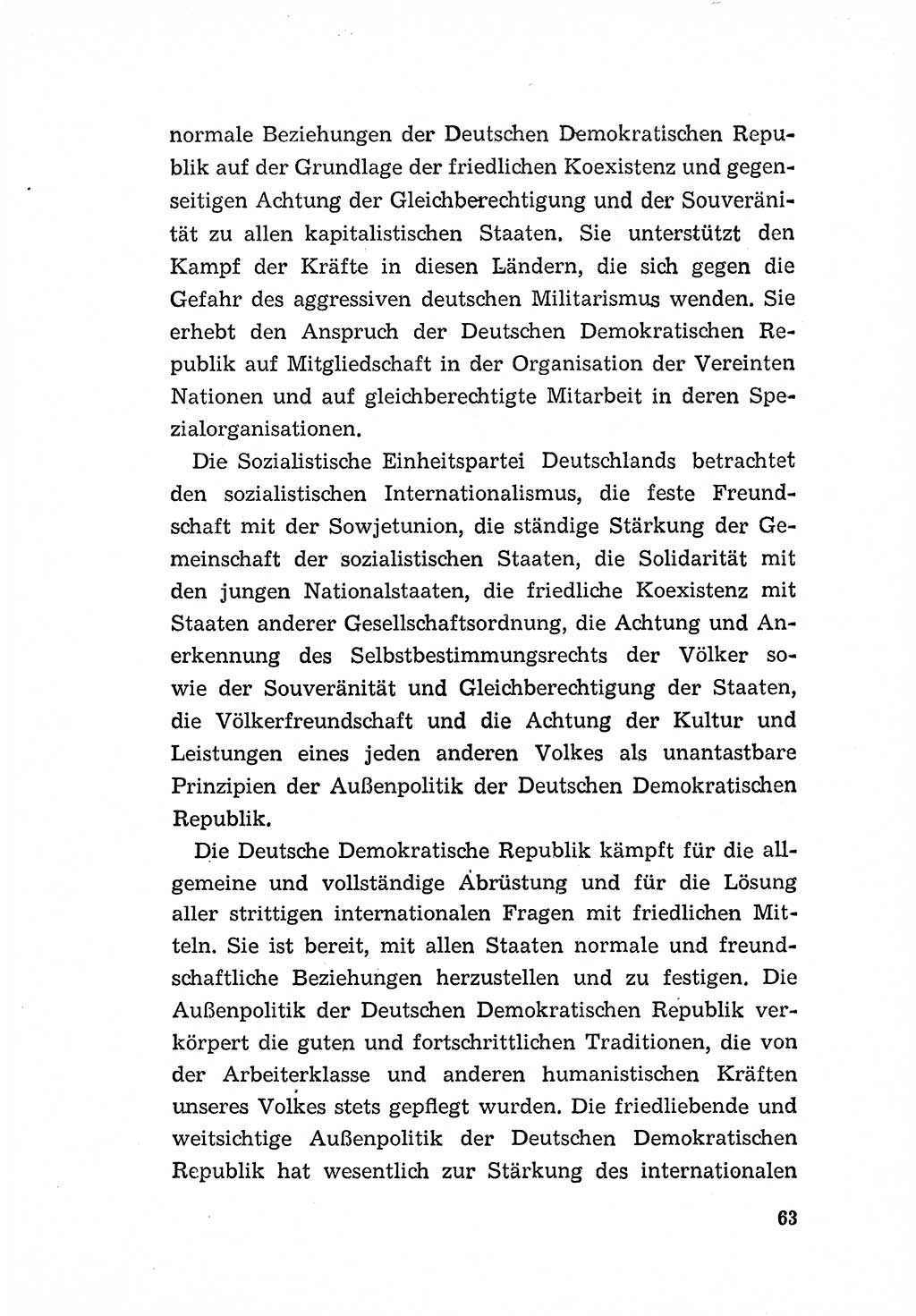 Programm der Sozialistischen Einheitspartei Deutschlands (SED) [Deutsche Demokratische Republik (DDR)] 1963, Seite 63 (Progr. SED DDR 1963, S. 63)