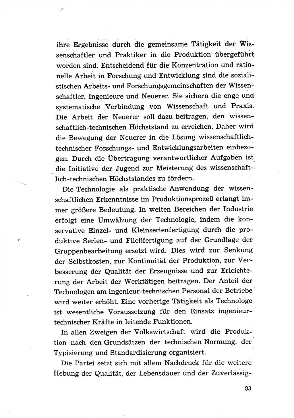 Programm der Sozialistischen Einheitspartei Deutschlands (SED) [Deutsche Demokratische Republik (DDR)] 1963, Seite 83 (Progr. SED DDR 1963, S. 83)