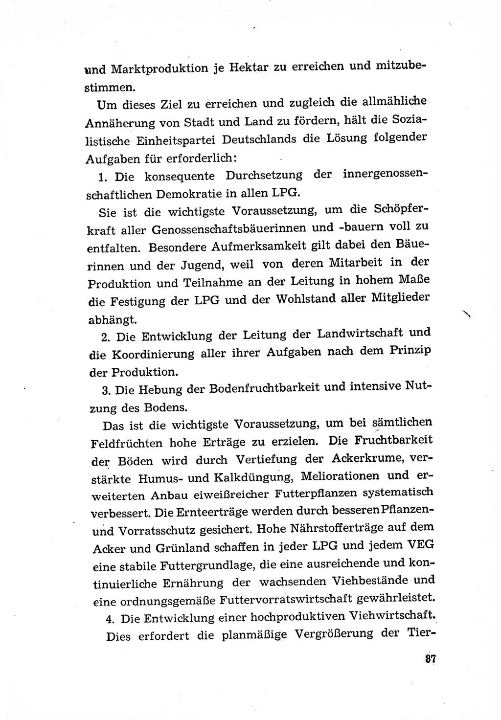 Programm der Sozialistischen Einheitspartei Deutschlands (SED) [Deutsche Demokratische Republik (DDR)] 1963, Seite 87 (Progr. SED DDR 1963, S. 87)