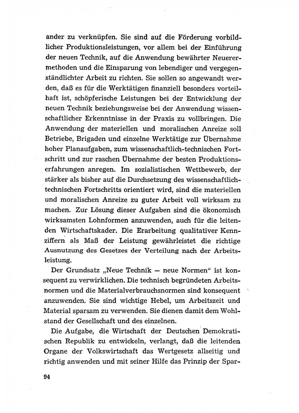 Programm der Sozialistischen Einheitspartei Deutschlands (SED) [Deutsche Demokratische Republik (DDR)] 1963, Seite 94 (Progr. SED DDR 1963, S. 94)