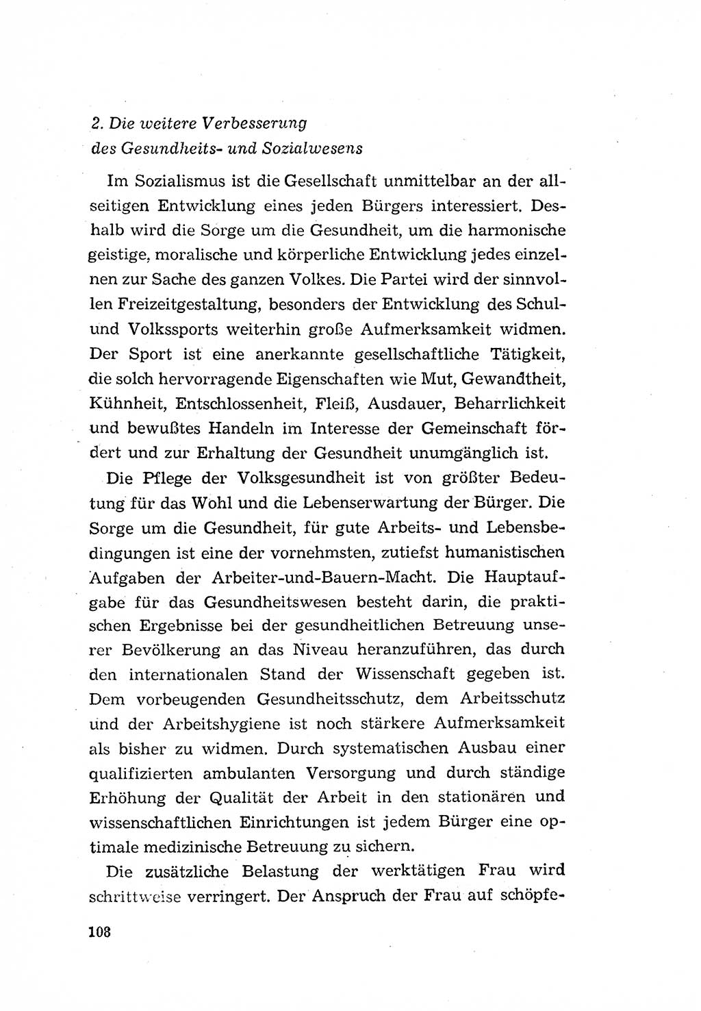 Programm der Sozialistischen Einheitspartei Deutschlands (SED) [Deutsche Demokratische Republik (DDR)] 1963, Seite 108 (Progr. SED DDR 1963, S. 108)