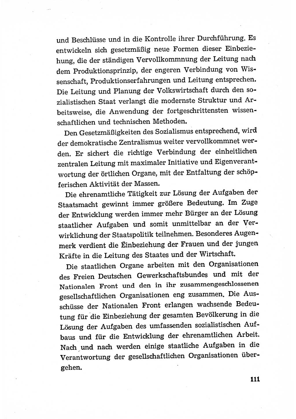 Programm der Sozialistischen Einheitspartei Deutschlands (SED) [Deutsche Demokratische Republik (DDR)] 1963, Seite 111 (Progr. SED DDR 1963, S. 111)