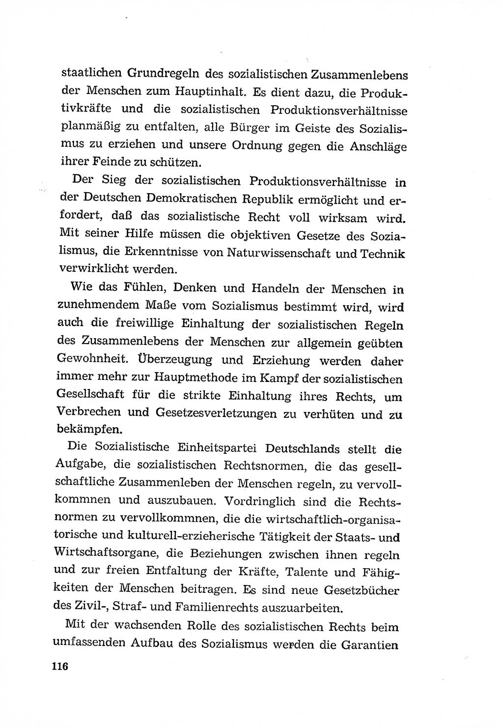Programm der Sozialistischen Einheitspartei Deutschlands (SED) [Deutsche Demokratische Republik (DDR)] 1963, Seite 116 (Progr. SED DDR 1963, S. 116)