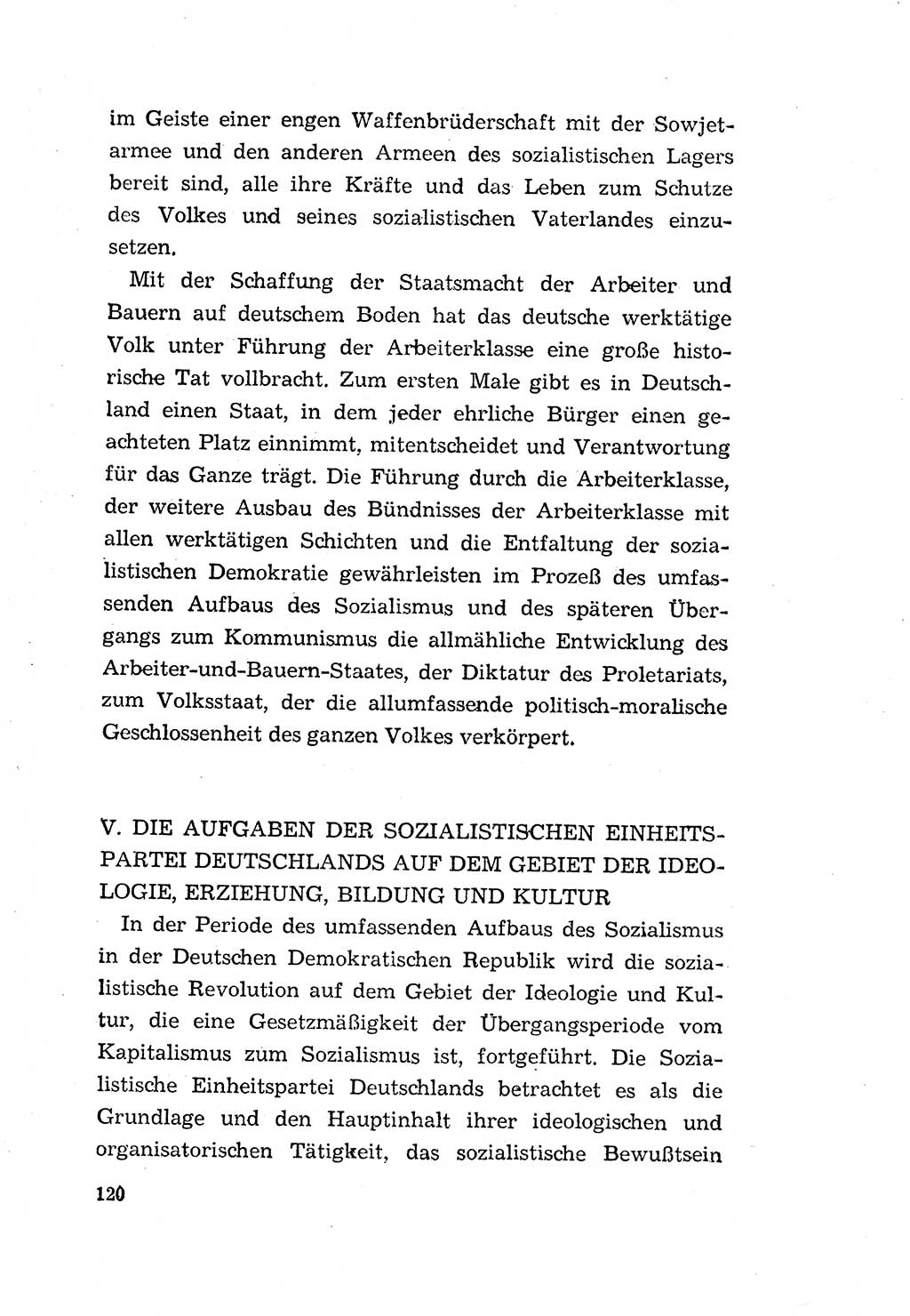 Programm der Sozialistischen Einheitspartei Deutschlands (SED) [Deutsche Demokratische Republik (DDR)] 1963, Seite 120 (Progr. SED DDR 1963, S. 120)