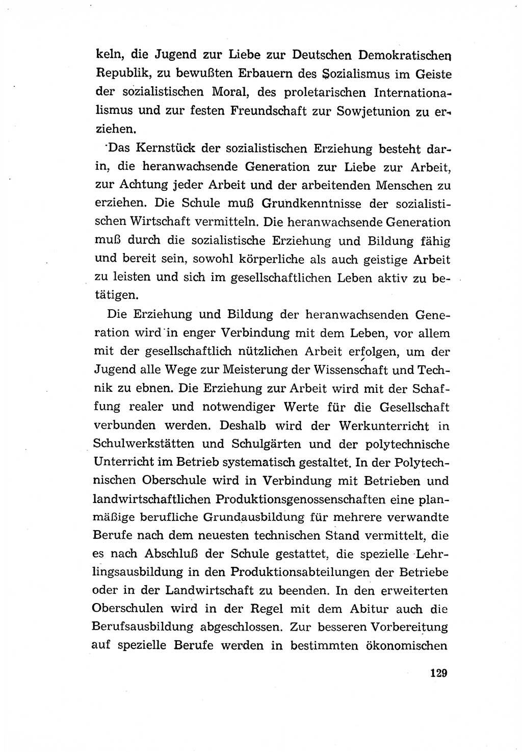 Programm der Sozialistischen Einheitspartei Deutschlands (SED) [Deutsche Demokratische Republik (DDR)] 1963, Seite 129 (Progr. SED DDR 1963, S. 129)