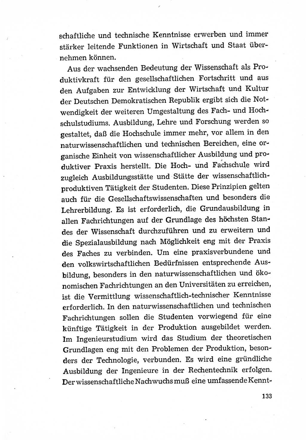Programm der Sozialistischen Einheitspartei Deutschlands (SED) [Deutsche Demokratische Republik (DDR)] 1963, Seite 133 (Progr. SED DDR 1963, S. 133)
