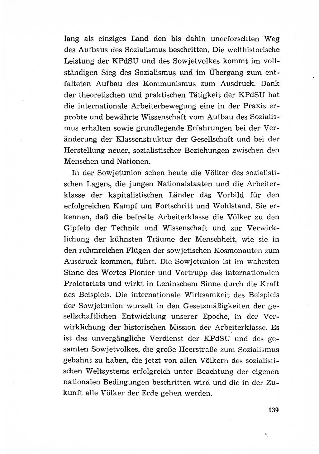Programm der Sozialistischen Einheitspartei Deutschlands (SED) [Deutsche Demokratische Republik (DDR)] 1963, Seite 139 (Progr. SED DDR 1963, S. 139)