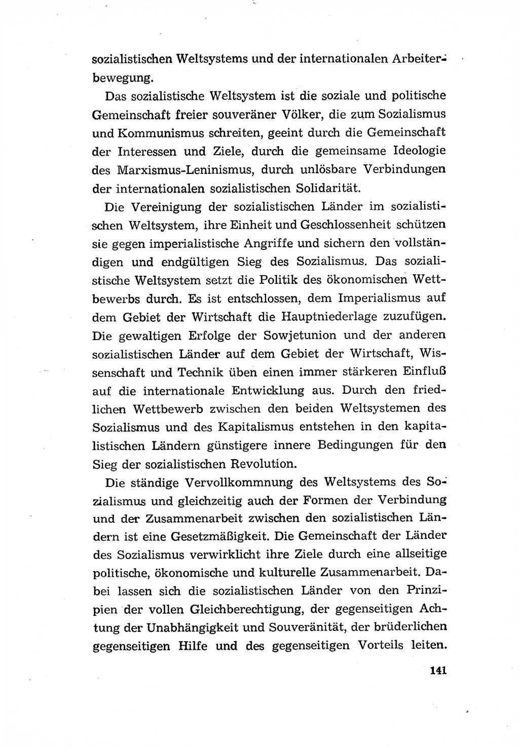 Programm der Sozialistischen Einheitspartei Deutschlands (SED) [Deutsche Demokratische Republik (DDR)] 1963, Seite 141 (Progr. SED DDR 1963, S. 141)