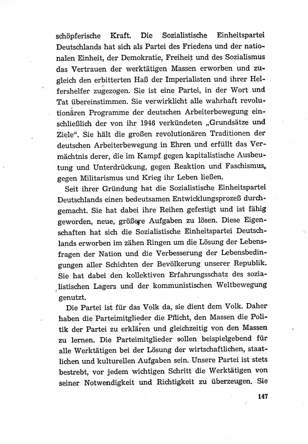 Programm der Sozialistischen Einheitspartei Deutschlands (SED) [Deutsche Demokratische Republik (DDR)] 1963, Seite 147 (Progr. SED DDR 1963, S. 147)