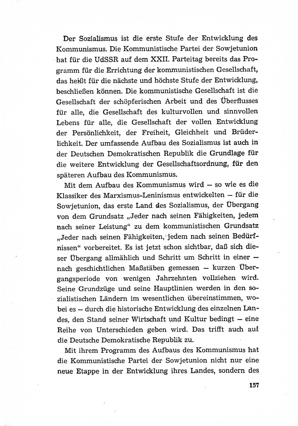Programm der Sozialistischen Einheitspartei Deutschlands (SED) [Deutsche Demokratische Republik (DDR)] 1963, Seite 157 (Progr. SED DDR 1963, S. 157)