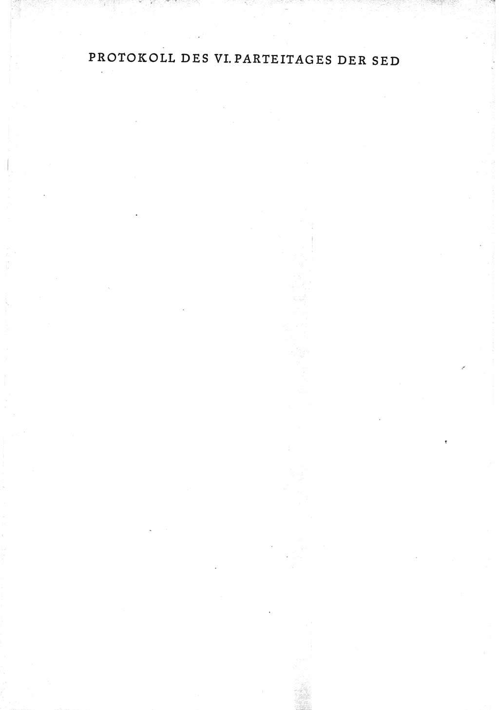 Protokoll der Verhandlungen des Ⅵ. Parteitages der Sozialistischen Einheitspartei Deutschlands (SED) [Deutsche Demokratische Republik (DDR)] 1963, Band Ⅰ, Seite 1 (Prot. Verh. Ⅵ. PT SED DDR 1963, Bd. Ⅰ, S. 1)