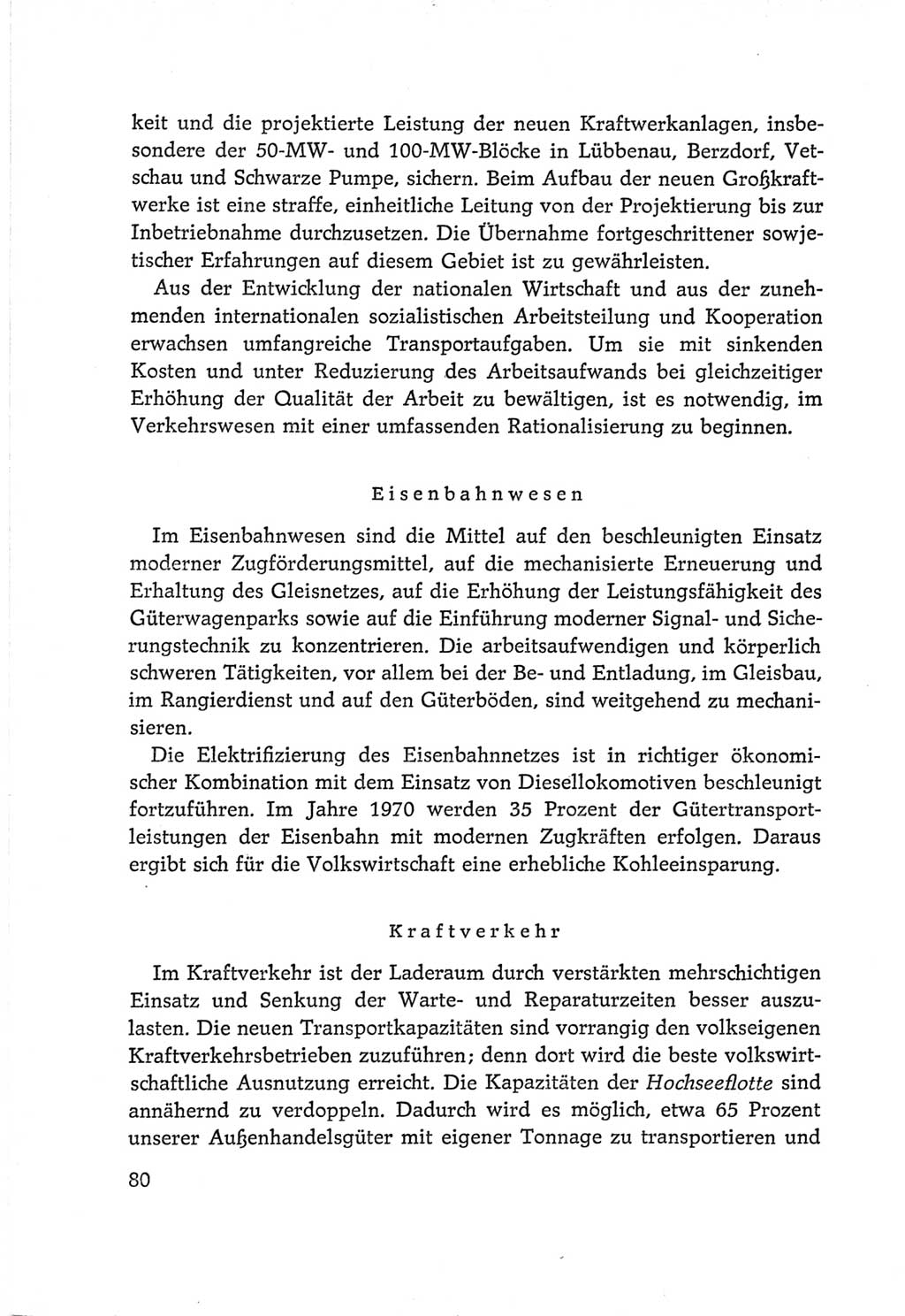 Protokoll der Verhandlungen des Ⅵ. Parteitages der Sozialistischen Einheitspartei Deutschlands (SED) [Deutsche Demokratische Republik (DDR)] 1963, Band Ⅰ, Seite 80 (Prot. Verh. Ⅵ. PT SED DDR 1963, Bd. Ⅰ, S. 80)