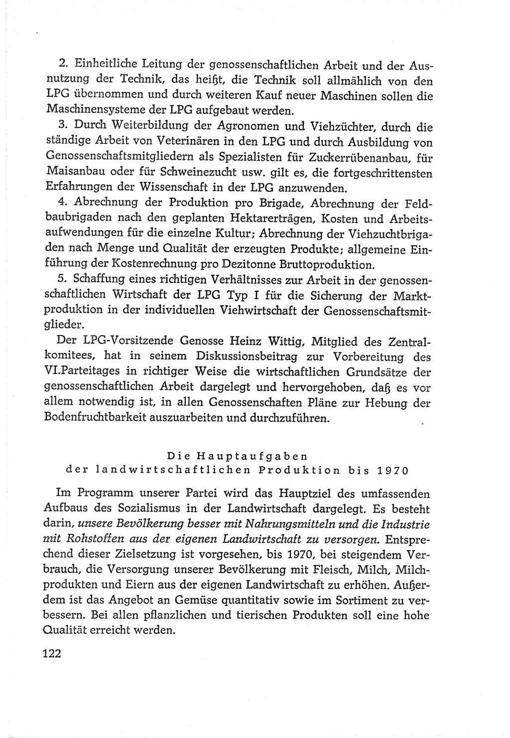 Protokoll der Verhandlungen des Ⅵ. Parteitages der Sozialistischen Einheitspartei Deutschlands (SED) [Deutsche Demokratische Republik (DDR)] 1963, Band Ⅰ, Seite 122 (Prot. Verh. Ⅵ. PT SED DDR 1963, Bd. Ⅰ, S. 122)