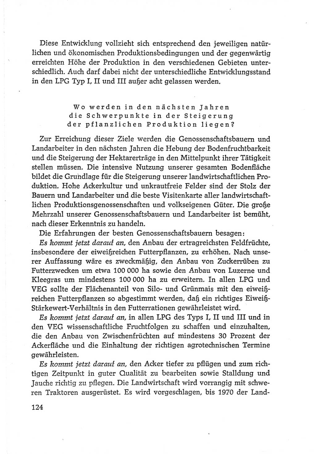 Protokoll der Verhandlungen des Ⅵ. Parteitages der Sozialistischen Einheitspartei Deutschlands (SED) [Deutsche Demokratische Republik (DDR)] 1963, Band Ⅰ, Seite 124 (Prot. Verh. Ⅵ. PT SED DDR 1963, Bd. Ⅰ, S. 124)