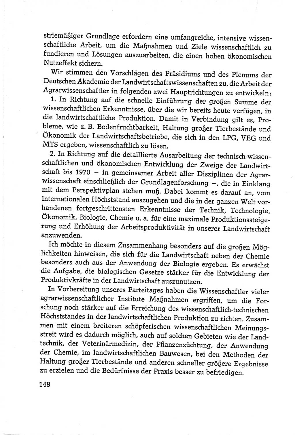 Protokoll der Verhandlungen des Ⅵ. Parteitages der Sozialistischen Einheitspartei Deutschlands (SED) [Deutsche Demokratische Republik (DDR)] 1963, Band Ⅰ, Seite 148 (Prot. Verh. Ⅵ. PT SED DDR 1963, Bd. Ⅰ, S. 148)