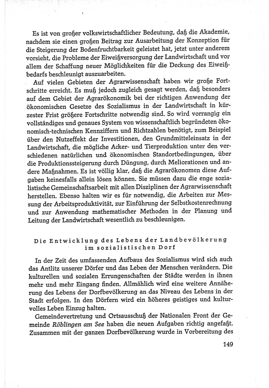 Protokoll der Verhandlungen des Ⅵ. Parteitages der Sozialistischen Einheitspartei Deutschlands (SED) [Deutsche Demokratische Republik (DDR)] 1963, Band Ⅰ, Seite 149 (Prot. Verh. Ⅵ. PT SED DDR 1963, Bd. Ⅰ, S. 149)