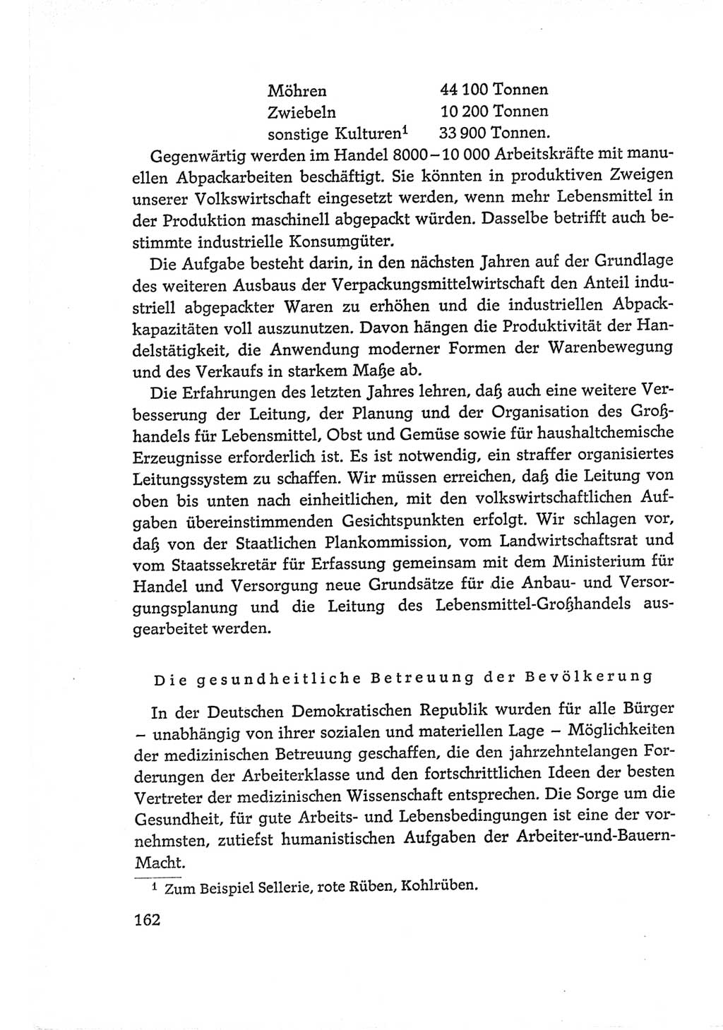 Protokoll der Verhandlungen des Ⅵ. Parteitages der Sozialistischen Einheitspartei Deutschlands (SED) [Deutsche Demokratische Republik (DDR)] 1963, Band Ⅰ, Seite 162 (Prot. Verh. Ⅵ. PT SED DDR 1963, Bd. Ⅰ, S. 162)