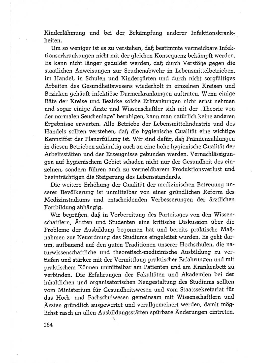 Protokoll der Verhandlungen des Ⅵ. Parteitages der Sozialistischen Einheitspartei Deutschlands (SED) [Deutsche Demokratische Republik (DDR)] 1963, Band Ⅰ, Seite 164 (Prot. Verh. Ⅵ. PT SED DDR 1963, Bd. Ⅰ, S. 164)