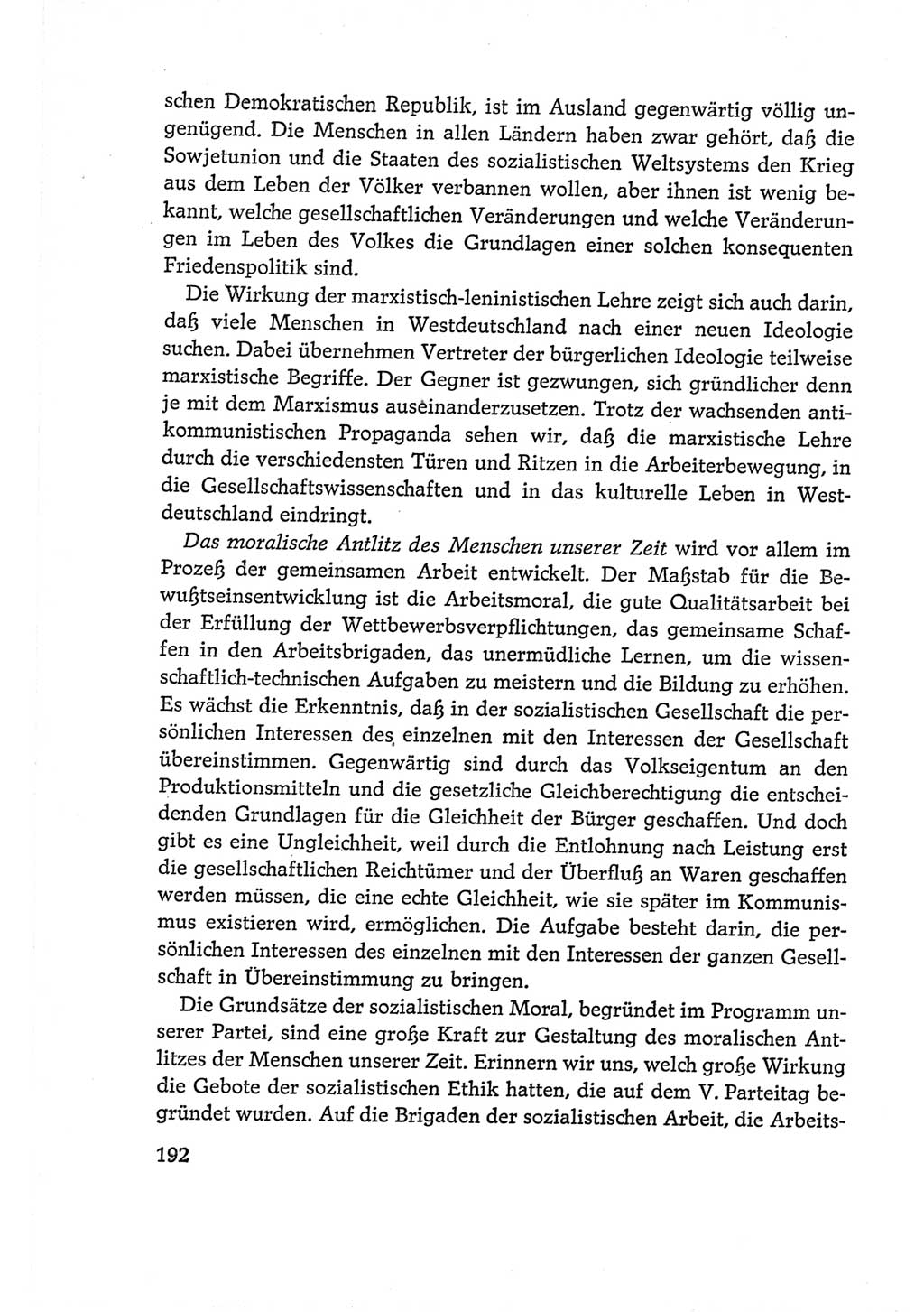 Protokoll der Verhandlungen des Ⅵ. Parteitages der Sozialistischen Einheitspartei Deutschlands (SED) [Deutsche Demokratische Republik (DDR)] 1963, Band Ⅰ, Seite 192 (Prot. Verh. Ⅵ. PT SED DDR 1963, Bd. Ⅰ, S. 192)