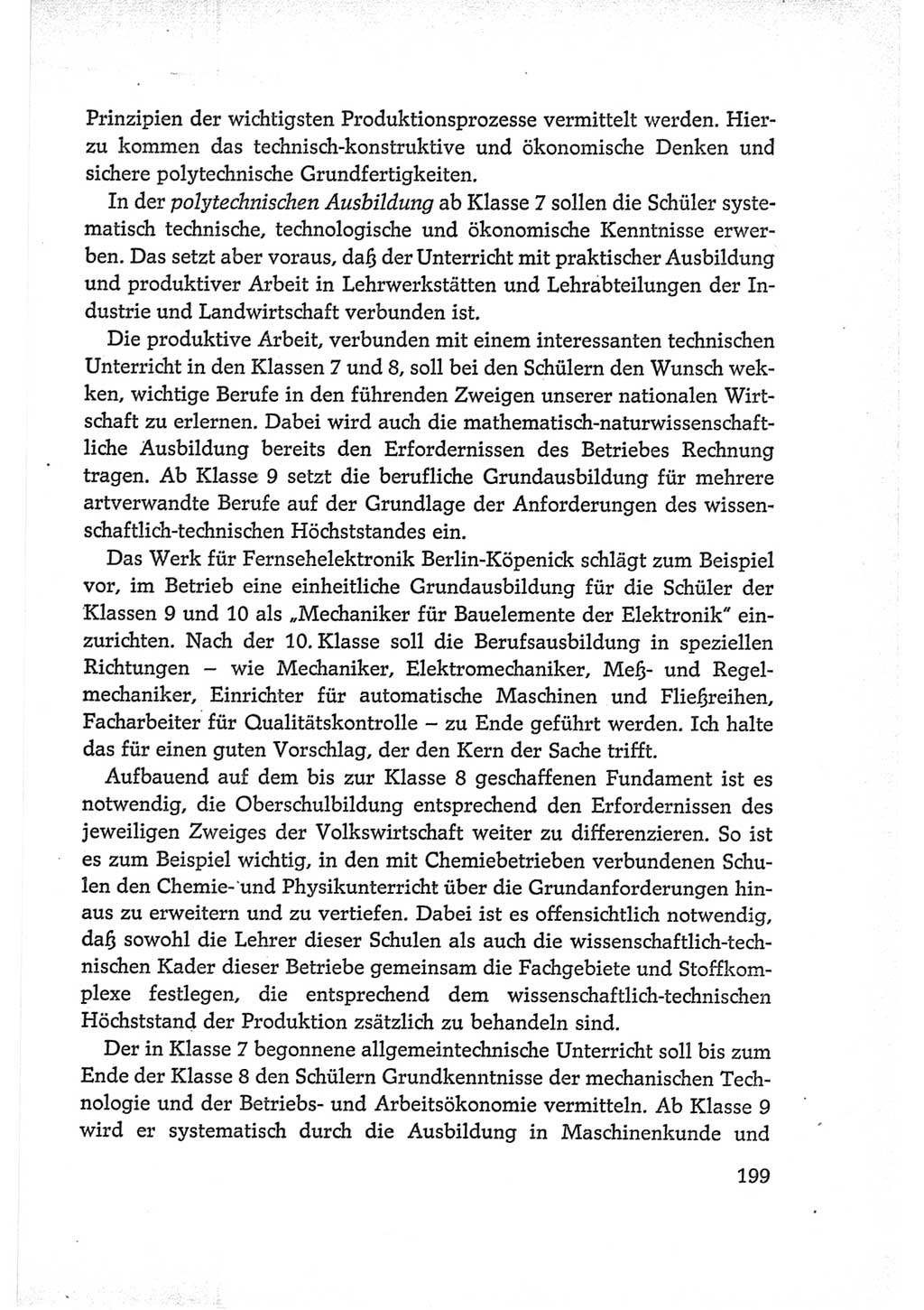 Protokoll der Verhandlungen des Ⅵ. Parteitages der Sozialistischen Einheitspartei Deutschlands (SED) [Deutsche Demokratische Republik (DDR)] 1963, Band Ⅰ, Seite 199 (Prot. Verh. Ⅵ. PT SED DDR 1963, Bd. Ⅰ, S. 199)
